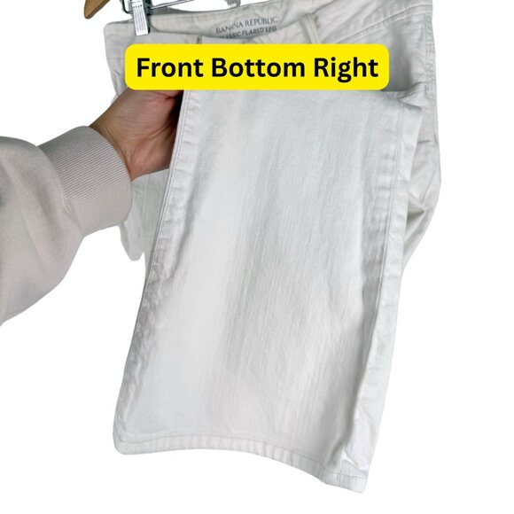 Banana Republic White Flare & Wide Leg Jeans - Picture 5 of 9